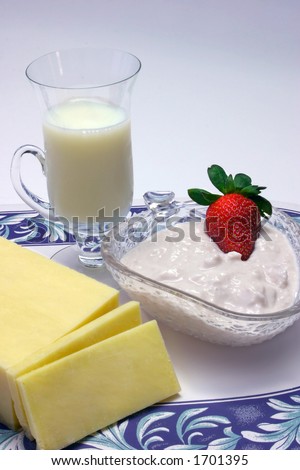 Skim milk, low fat yoghurt and fat reduced cheese - dairy food group