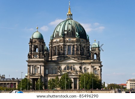 The Baroque Style Berlin Cathedral Or Berliner Dom Is An