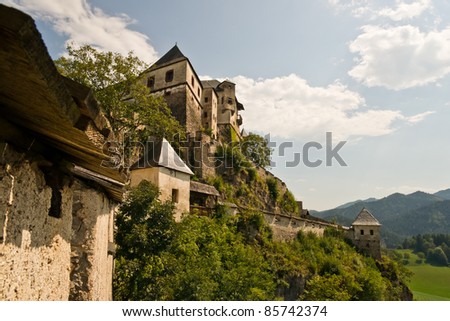 View of the old Castle Hochosterwitz in Carinthia/Austria. The castle belongs to the landmarks of Carinthia.