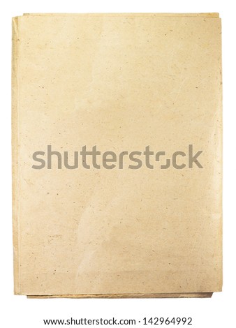 old folder isolated on white background