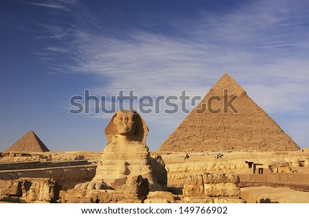 The Sphinx And Pyramid Of Khafre, Cairo, Egypt