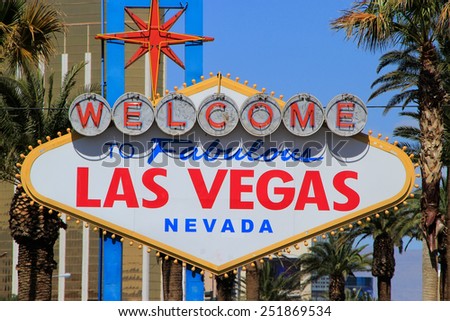 Welcome to Fabulous Las Vegas sign, Nevada, USA
