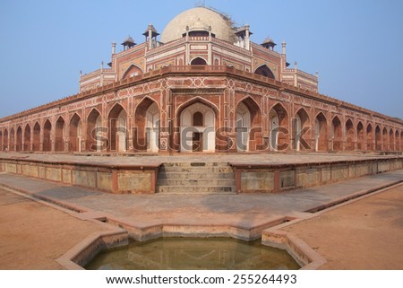 Humayun\'s Tomb in Delhi, India. It was the first garden-tomb on the Indian subcontinent.