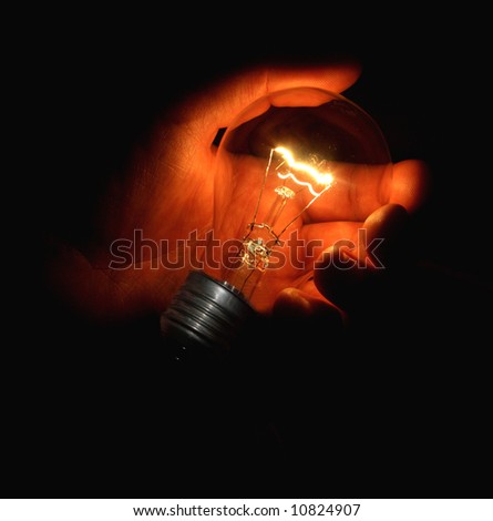 Light bulb in hand