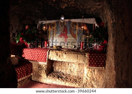 Dungeon in which Jesus has been ground by Romans