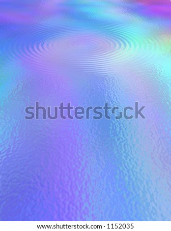 This extraordinary image features a soft colorful body of water  with ripples