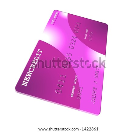 generic credit card icon. Pink Generic Credit Card