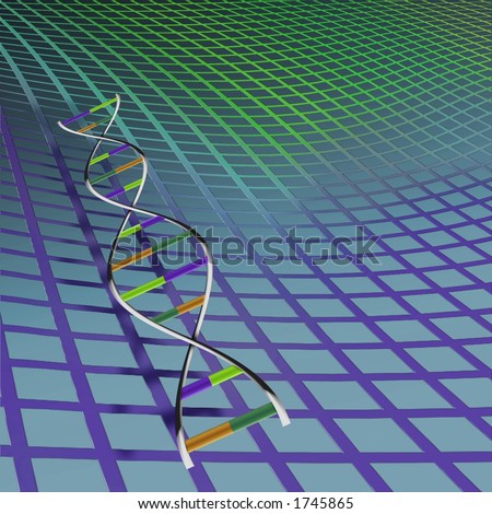 DNA strand with background