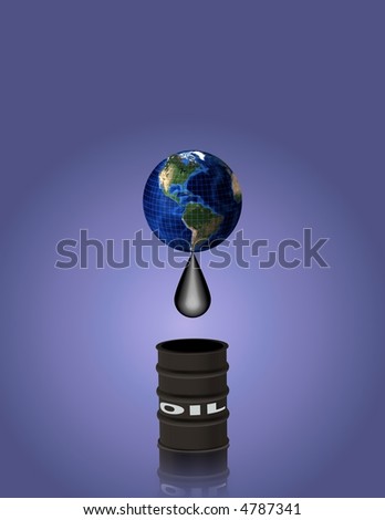 Oil dripping from earth