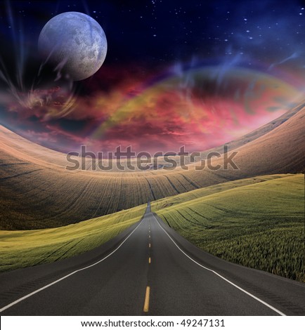 Road leads into distance