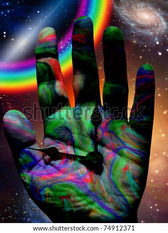 Colorful hand of time