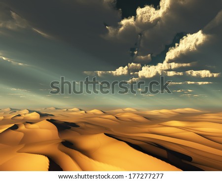 Dramatic Desert and Sky