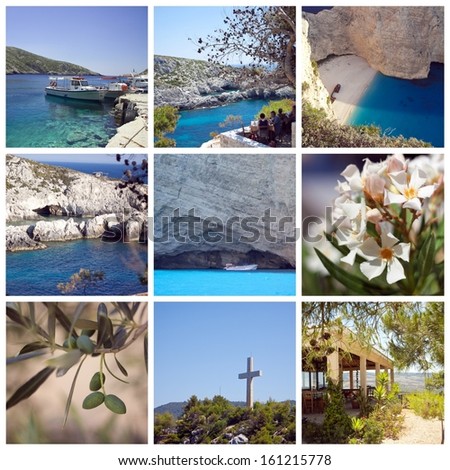 Zakynthos Island Collage, Greece, Zante, Zakintos, photo collage, photo collection, beach collection, greece collage, greece photo collection,collage,holiday collage, travel collage, travel collection