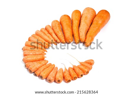 carrots stack small to big size