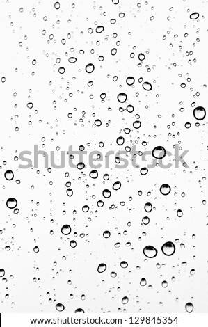 Water Drops On The Glass - Abstract Background