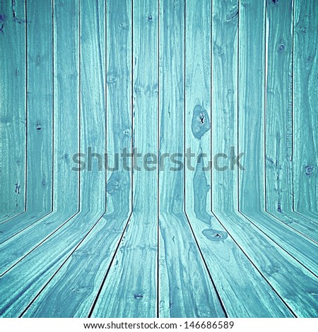 Blue wooden room background
