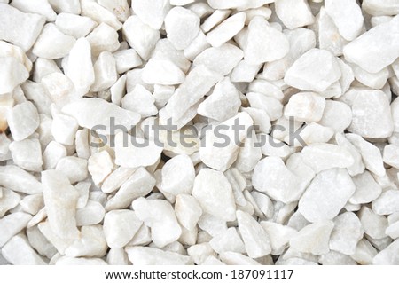 Small white gravel - close up