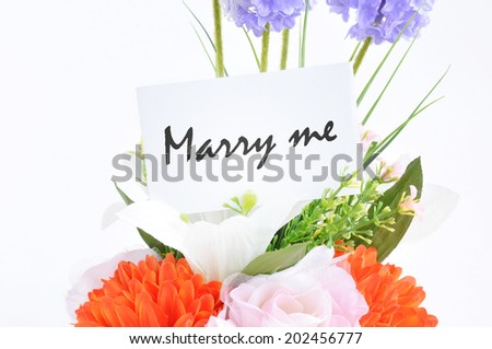 Flower bouquet with \