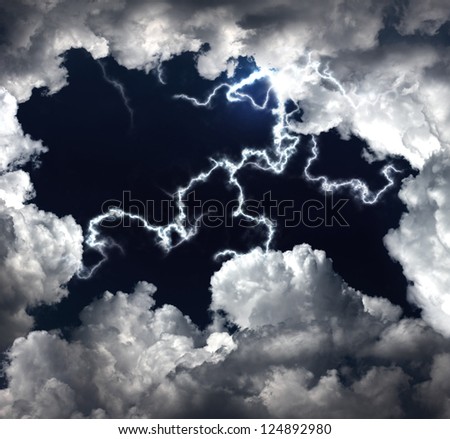 clouds and lightning