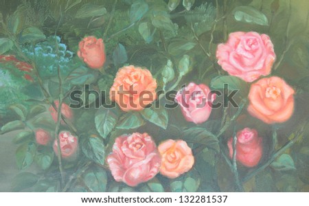 rose : oil color painting