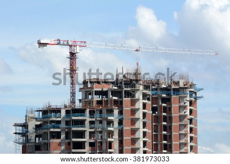 Building construction in Bangalore, India.