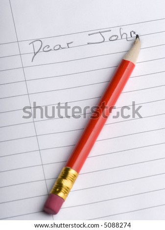 pencil lead broke under pressure writing dear john letter