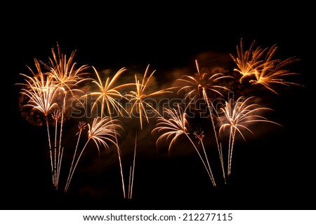 Fireworks rocket for Celebration on black Background