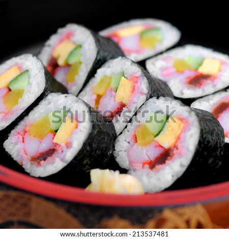 Japanese sushi roll from Japan restaurant