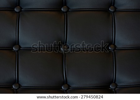 Background of Black leather couch textured
