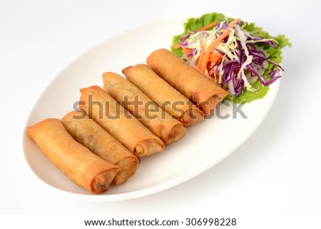 Vietnamese and Thai Cuisine Deep fried spring roll popular food