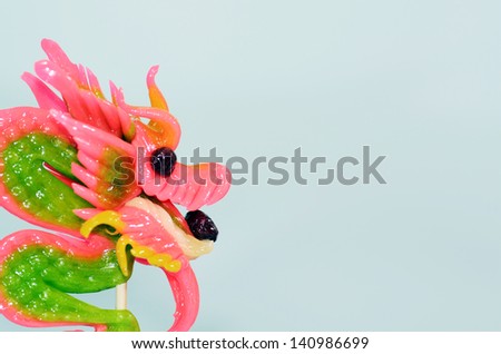 pretty candy colored dragon