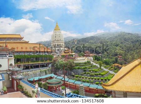 Buddhist temple Kek Lok Si in Malaysia Georgetown Buddhist temple Kek Lok Si in Malaysia Georgetown