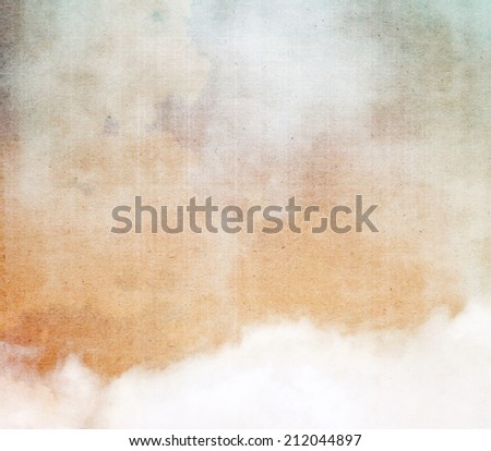 Grunge image of blue sky filtered image. Vintage background.