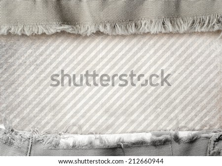 Texture of the old fabric and paper.