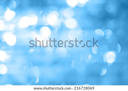 Blurred Lights on blue background or Lights on blue background. Filtered color.