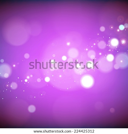 glittering stars on blurred purple background