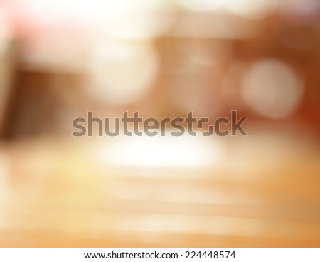 Blurred light in coffee shop.