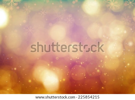 Blurred Lights on golden background or Lights on golden for Christmas background.
