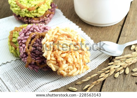 Thai's Rice cracker or rice biscuits.