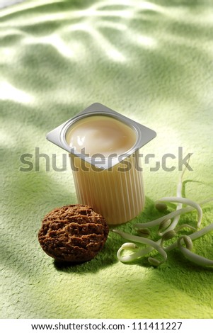 soy cream with soy sprouts