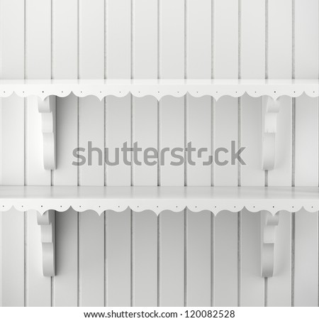 white wall shelves