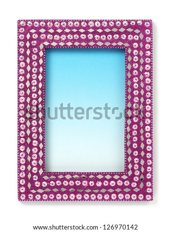 indian style pink photo frame