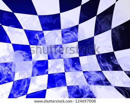 Chess pattern and smoke
