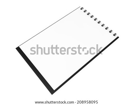 blank realistic spiral notebook