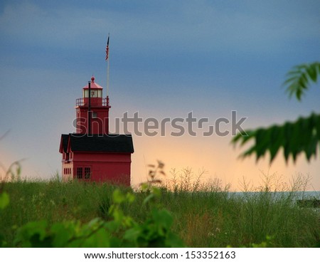 The Big Red Lighthouse, Holland, Michigan.