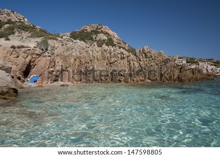 The coastline of Spargi, island in the archipelago of La Maddalena, Sardinia, Italy
