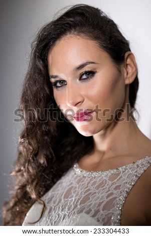 Portrait of a middle eastern model done in a photography studio