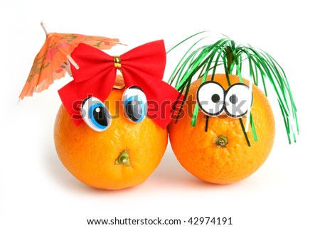 Funny Pictures Of Oranges. stock photo : Funny oranges