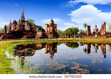 Sukhothai historical park at Sukhothai province in Thailand Sukhothai historical park at Sukhothai province in Thailand