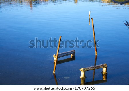 Parking lot for boats on the Lake - Ganzirri, Sicily - Italy